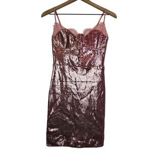 AKIRA | Dresses | Akira Rose Gold Dress | Poshmark